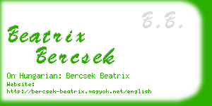 beatrix bercsek business card